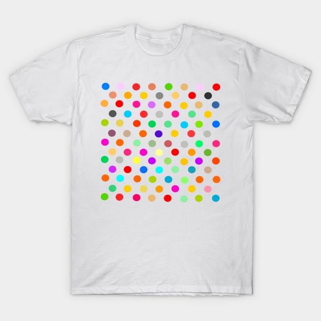 Bright  colored abstract polka dot circle pattern T-Shirt by Baobabprintstore